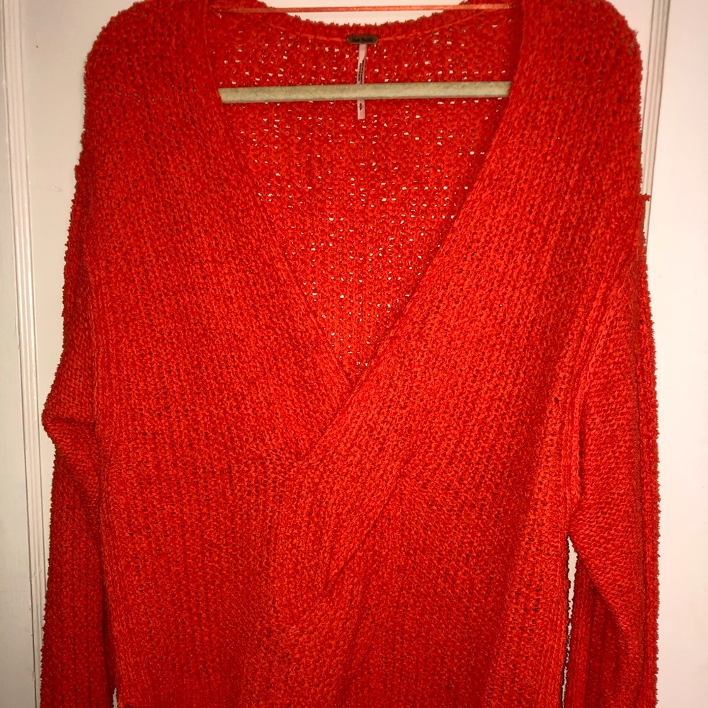 Orange Free People slouchy sweater